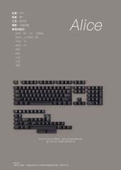 Keycap Walker Cherry  Black - Alice PBT Dyesub