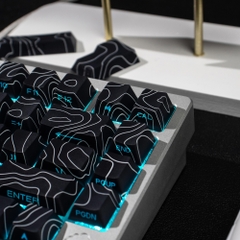 [In Stock] Keycap Cherry Đường Viền PBT Dyesub Xuyên Led