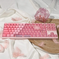 [In Stock] Keycap Cherry Mintcaps Núi Tuyết PBT+PC