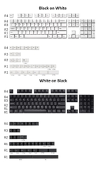 [In Stock] Keycap Cherry White On Black | PBT Doubleshot | 139 nút