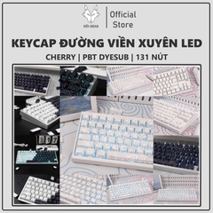 [In Stock] Keycap Cherry Đường Viền PBT Dyesub Xuyên Led