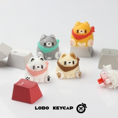 Keycap Lobo Artisan Gấu đeo khăn