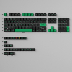 [In Stock] Keycap Cherry Mintcaps Minimalist Black Green PBT Dyesub