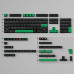 [In Stock] Keycap Cherry Mintcaps Minimalist Black Green PBT Dyesub