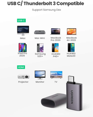 Đầu Chuyển USB-C to HDMI 2.0 4K@60Hz Ugreen 70450 Vỏ Nhôm Cao Cấp