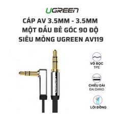 Cáp Audio 3.5mm dây dẹt Ugreen AV119 một đầu vuông góc