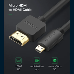 Cáp chuyển Micro HDMI Type D sang HDMI Type A Dài 1-3M UGREEN HD127