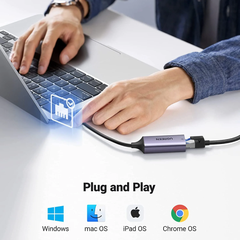 Cáp Chuyển USB-C sang LAN Ugreen 50307 50737 Tốc độ 1G Chính Hãng