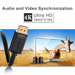 Cáp Displayport to Displayport 1.2 Ugreen DP102 dài 1m - 5m, hỗ trợ 4K@60Hz Chính Hãng