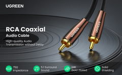 Cáp Coaxial đồng trục âm thanh bông sen AV155 Ugreen Hàng chính hãng