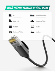 Cáp mạng cat6a UTP od2.8 siêu nhỏ thuần đồng Ugreen NW122 tốc độ 10000Mbps