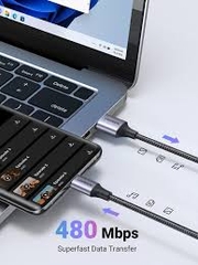Cáp sạc nhanh USB to Type C Ugreen US288 dây bọc dù xin