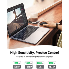 Chuột chống ồn Không Dây 2.4 G UGREEN 90372 có độ nhạy 4000DPI Chính hãng