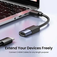 Đầu nối HDMI 2.1 Ugreen 90592 Hỗ trợ 8K@60Hz, 48Gbps, eARC 3D HDR