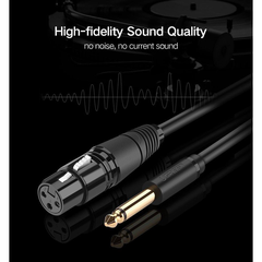Cáp chuyển đổi từ 6.5mm sang AV Cannon (XLR) âm cho microphone, stereo, mixer, amplifier, camera Environment Ugreen AV131