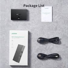 Bộ chia sẻ 2 máy tính vào 1 máy in cổng USB 2.0 Ugreen 30345