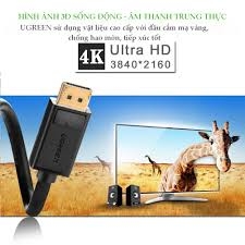Cáp chuyển đổi DisplayPort sang HDMI UGREEN DP101 hỗ trợ 4k60hz Chính Hãng