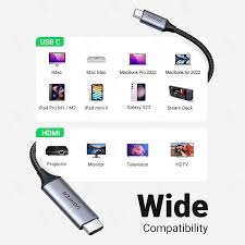 Cáp chuyển USB C to HDMI dài 1,5m hỗ trợ 4K 2K @60Hz Ugreen 50570