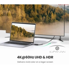 Đầu Chuyển USB-C to HDMI 2.0 4K@60Hz Ugreen 70450 Vỏ Nhôm Cao Cấp