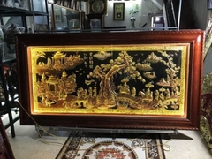 Tranh vinh quy bái tổ bằng đồng