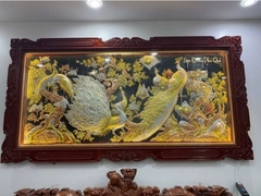 Tranh Ngọc Đường Phú Quý bằng đồng