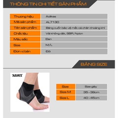 [Mã MASOMLM3 giảm 15% tối đa 50K đơn 150K] Băng cuốn bảo vệ mắt cá chân thoáng khí Aolikes AL7130 (1 đôi)