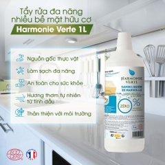Tẩy rửa đa năng nhiều bề mặt hữu cơ Harmonie Verte 1L