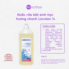 Nước rửa bát sinh học đậm đặc hương chanh Lerutan 1L
