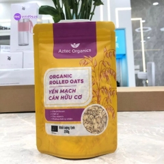 Yến mạch cán hữu cơ - Aztec Organics 200gr