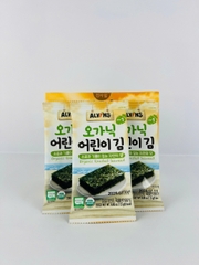 Rong biển hữu cơ tách muối cho bé Alvins 15g - Hộp 10 túi