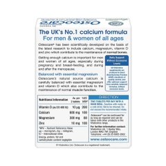 Viên uống Osteocare Calcium VITABIOTICS bổ sung Canxi, Magie, VitD, Kẽm (Hộp 30 viên)