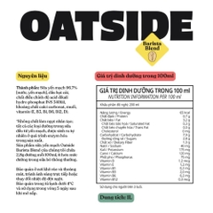 Sữa yến mạch Oatside Barista Blend 1L