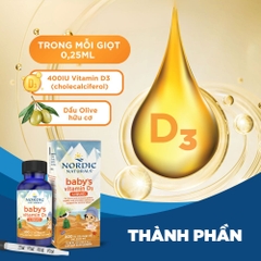 Dung dịch Nordic Naturals Baby's Vitamin D3 Liquid 22.5ml