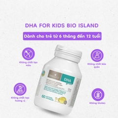 Viên uống bổ sung DHA cho trẻ DHA For Kids H/60V BIO ISLAND