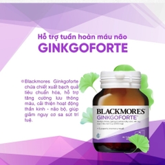 Viên uống Ginkgo Forte L/40v BLACKMORES Bạch Quả Tăng Cường Trí Nhớ
