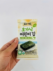 Rong biển hữu cơ tách muối cho bé Alvins 15g - Hộp 10 túi
