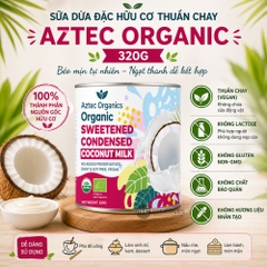 Sữa dừa đặc hữu cơ thuần chay Aztec Organic