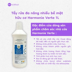 Tẩy rửa đa năng nhiều bề mặt hữu cơ Harmonie Verte 1L