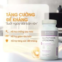 Viên uốn bổ ung Glutathion Liposomal H/30V BIOCYTE Glutathion vi bao chống oxy hóa, sáng da, trị nám