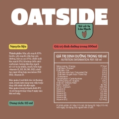 Sữa yến mạch vị sô -cô -la lúa mạch OATSIDE 115ml