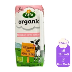 Sữa tươi hữu cơ vị dâu Arla 200ml