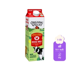 Sữa thanh trùng nguyên kem hữu cơ Organic Valley 1L