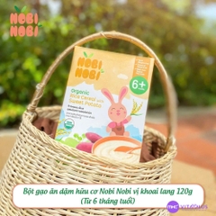 Thực phẩm bổ sung bột gạo ăn dặm hữu cơ Nobi Nobi vị khoai lang 120g
