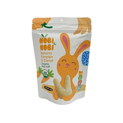 Thực phẩm bổ sung bánh gạo ăn dặm hữu cơ cho bé Nobi Nobi vị chuối, bí đỏ, cà rốt 15g (từ 8 tháng tuổi)