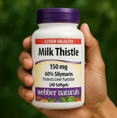 Viên uống Milk Thistle L/240v WEBBER NATURALS bảo vệ & hỗ trợ chức năng gan