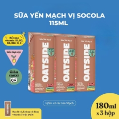 Sữa yến mạch vị sô -cô -la lúa mạch OATSIDE 180ml