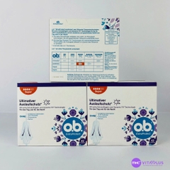Tampons o.b. Extra Protect T Super 4 giọt có cánh chống tràn ngày và đêm, thấm hút tuyệt đỉnh 42st