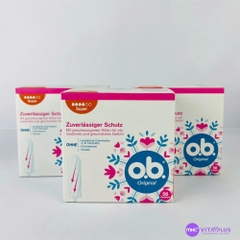 Tampons O.B Original Super 4 giọt mềm mịn thấm hút tốt, 56St