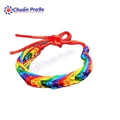 Vòng tay LGBT lục sắc cầu vồng cho Gay les dây bện