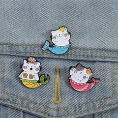 Ghim Cài Mèo Tiên Cá Dễ Thương